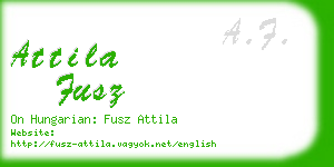 attila fusz business card